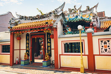 Traditional Chinese temple in Historical town of Melaka Malaysia