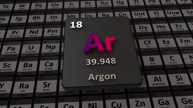 Argon Periodic Table 3D Animation