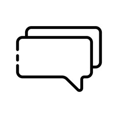 Speech bubble line icon. Contact us, consultation, call, dial, hotline, support service, operator. Communication concept. Vector line icon on white background