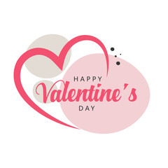 Happy Valentines Day, cute holiday card, for lovers, doodle