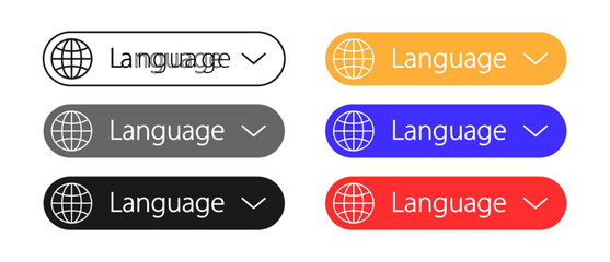 Switch language line icon. Information, website button, communication, select, choose, planet, english. Technology concept. Vector line icon for Business and Advertising