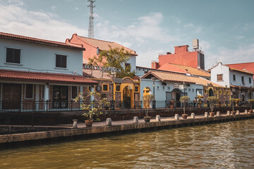 Fototapeta premium Traditional chinese style houses in Melaka historical town, Malaysia