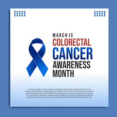 illustration on the theme of national Colorectal Cancer awareness month of March