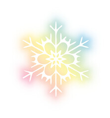 Collection of snowflake neon