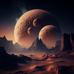 Distant planet with moons No. 1.