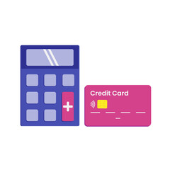 credit card and calculator