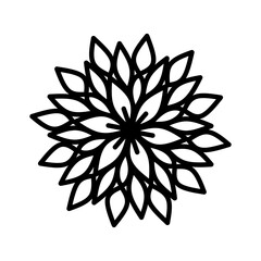 Black Flower Mandala 