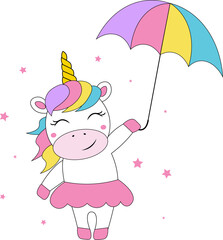 cute  baby unicorn vector illustration