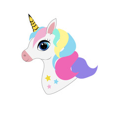 cute  baby unicorn vector illustration