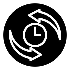 time management glyph icon