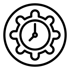 time management line icon