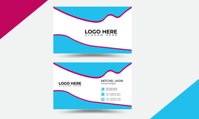 Modern Creative  luxury horizontal business card template