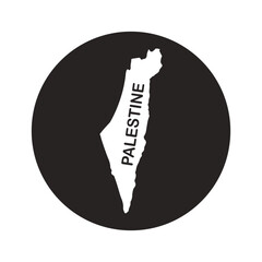 Palestine map icon