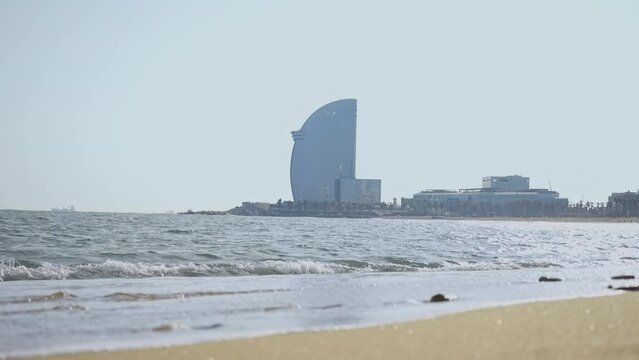 Playa de Barcelona, Hotel W Barcelona, Negocios, Hotel de lujo, Espa&ntilde;a Europa 4K