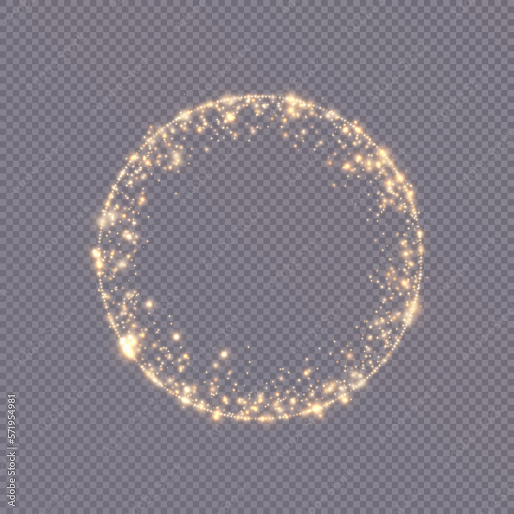 Aufkleber abstract glowing circle, elegant purple backlit ring. vector illustration. light effect round frame 