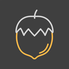 Hazelnut vector on dark background icon