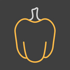 Bell Pepper or paprika isolated design vector icon