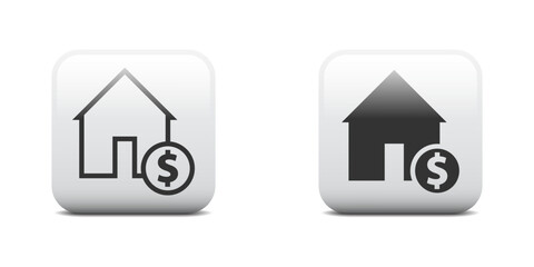 House icon with dollar sign. Vector illustration.