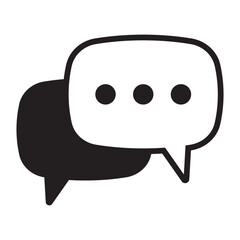 Chat icon. Talk bubble speech sign. Comment icon. Message, speech bubble vector icon.