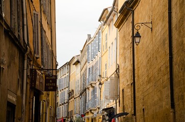 narrow alley in southern french town