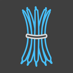 Green beans bound sheaf isolated vector icon