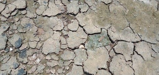 Texture Cracks in clay surface