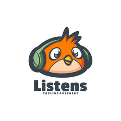Listens Bird Logo Vector