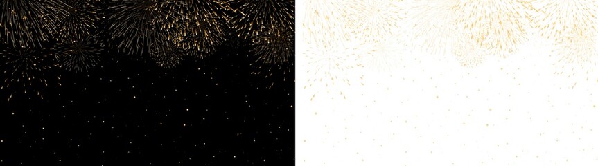 fireworks and sparkle light transparent background and black background  transparent background