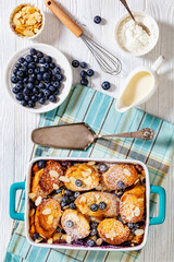 Blueberry Almond Mascarpone French Toast, top view