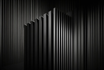 Black tech minimal striped background. Generative AI