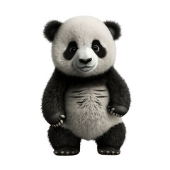 personnage de bébé panda mignon qui se tient debout - illustration ia - Fond transparent