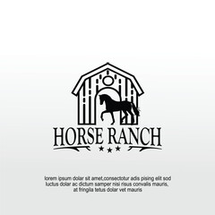horse ranch logo design idea