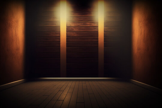 light in the wood room background