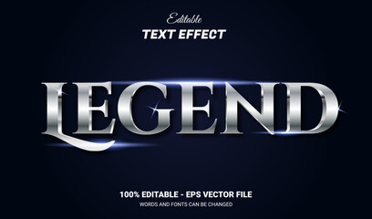 Legend editable text effect template
