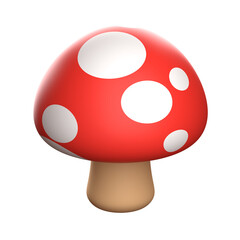 3D Red Mushroom