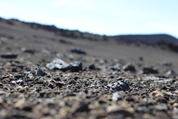 Rocky field next to the volcano on Tenerife