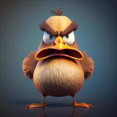 duck, animal, angry duck, angry animal, ultra hd, duck photo, 4K, 3d, illustration, cartoon, bird, cute, vector, character, chicken, happy, penguin, fun, hat, nature, holiday, robin, funny, isolated