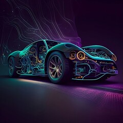 Naklejka premium electric car? the future!