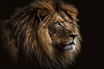 Fototapeta premium Portrait of a lion up close 