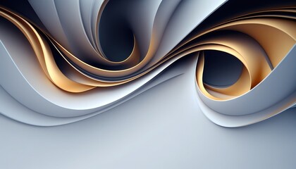 Abstrakter Hintergrund, Motiv mit geschwungenen Formen aus weichen Kurven und Wellen, generative KI