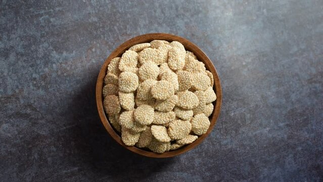 Revadi Indian traditional sweet made from sesame seeds