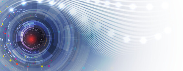 Technology data background, idea of global business solution