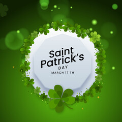 Colorful realistic saint patrick's day vector banner