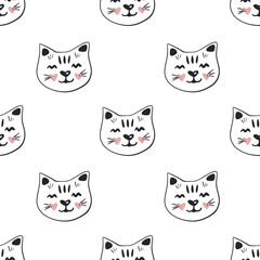Fototapeta premium seamless pattern with cats
