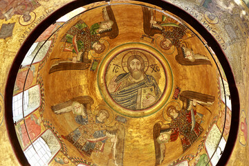 nterior of St. Sophia Cathedral in Kyiv, Ukraine	
