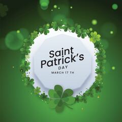 Colorful realistic saint patrick's day vector banner