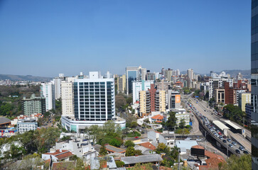 Fototapeta premium Panoramic view of Boa Vista, Três Figueiras and Petrópolis neighborhoods in Porto Alegre