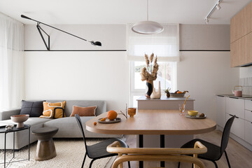 Small and stylish open plan apartment