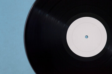 Vinyl record mockup with copy space