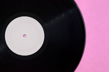 Vinyl record mockup with copy space